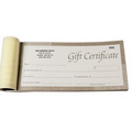 7"x3 5/8" Brown Gift Certificate Books